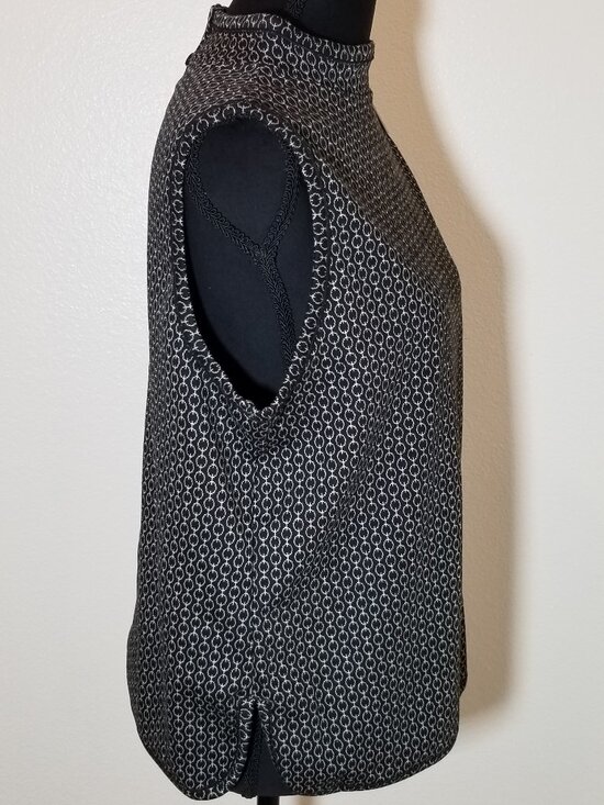 Max Studio London Womens Medium Sleeveless Top Business Party Retro Preppy NWT - Picture 2 of 9